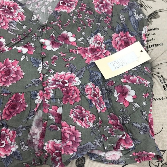 CHANCE V-Neck Floral Print Blouse - Picture 5 of 7